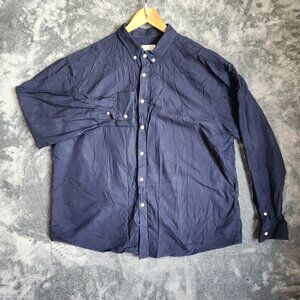 Mocotono Shirt Mens Size XXL Blue Long Sleeve Button Down Cotton Casual EUC